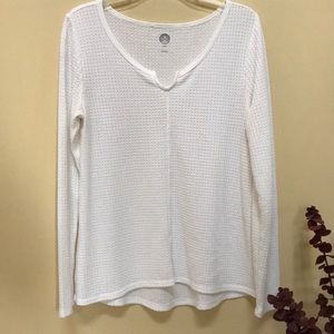 SO pullover soft waffle top